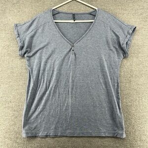 Kuhl Top Women Size Large Gray Short Sleeve Hiking Outdoor 8032